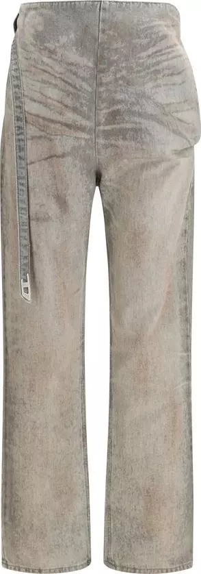 Gray Cotton Slim Fit Jeans