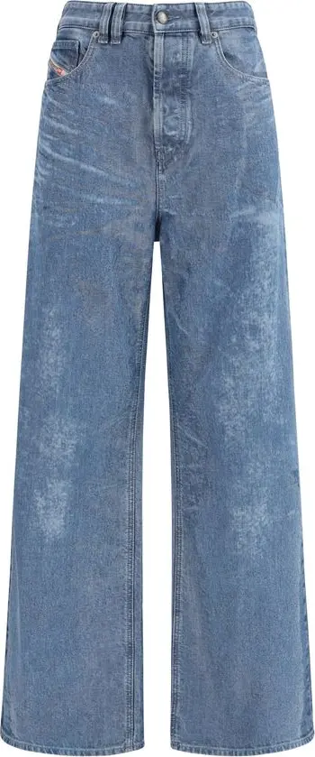 Blue Cotton Relaxed Fit Jeans