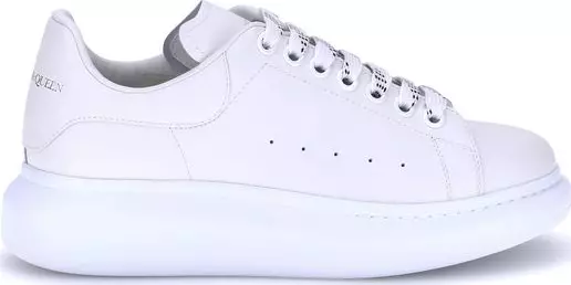 White Calf Leather Bos Taurus Platform Sneakers