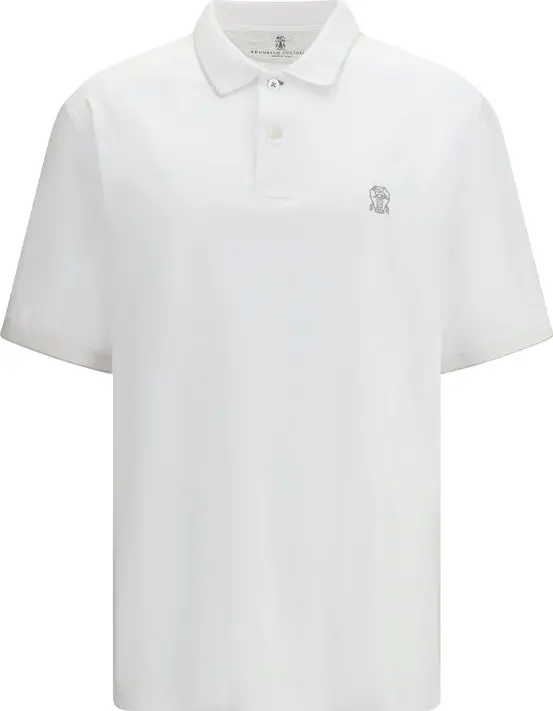 White Cotton Polo Shirt