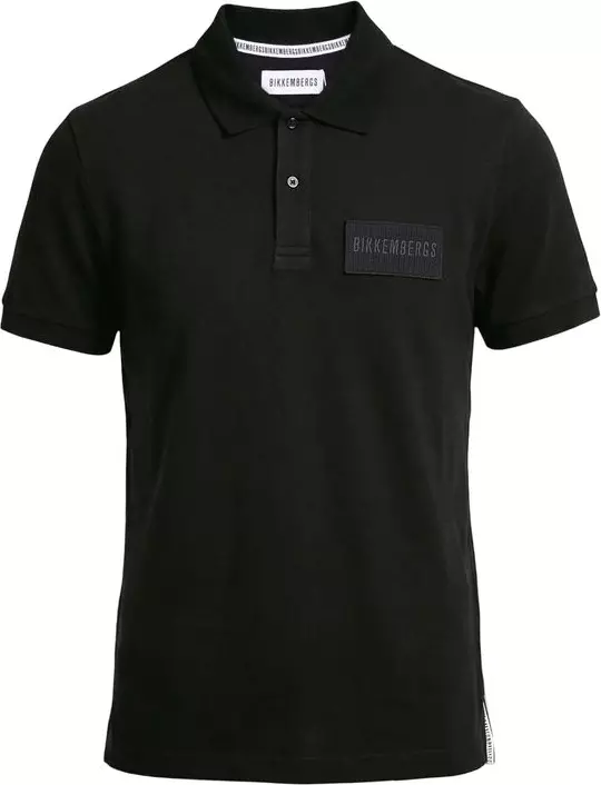 Black Cotton Polo Shirt
