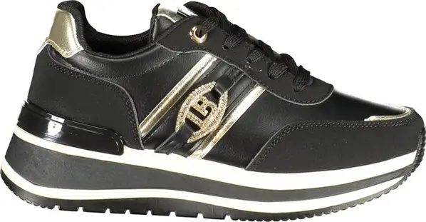 Black Polyurethane Women Sneaker
