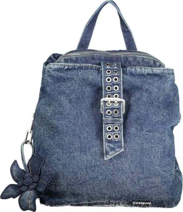 Blue Cotton Women Backpack