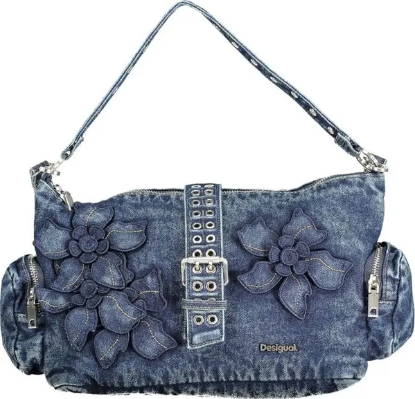 Blue Cotton Women Bag