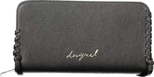 Black Polyurethane Women Wallet