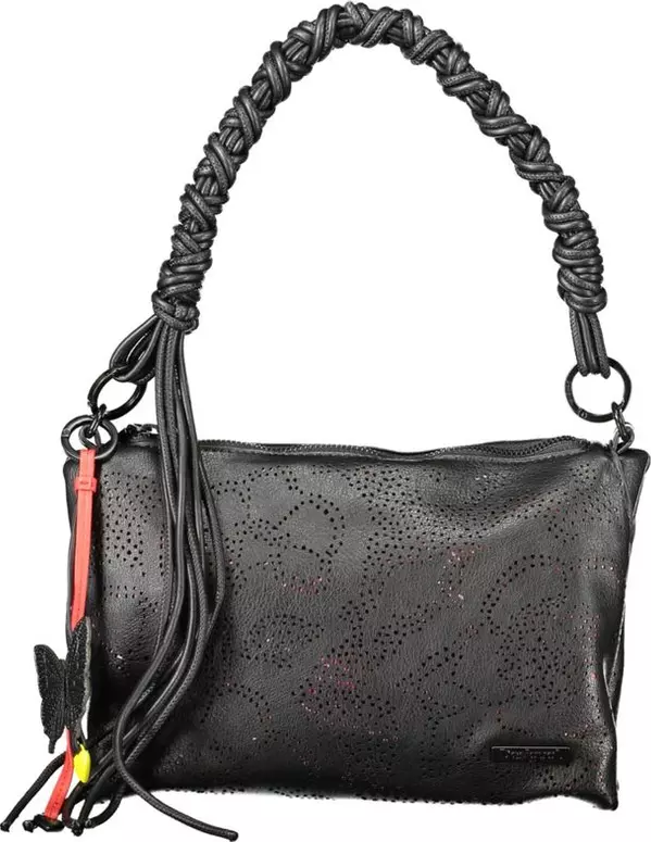 Black Polyurethane Women's Handbag