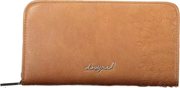 Marrone Polyurethane Women Wallet