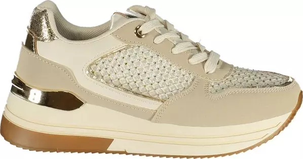 Beige Polyurethane Women Sneaker
