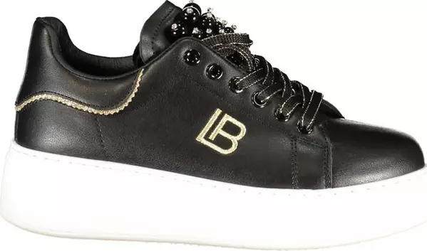 Black Polyurethane Women Sneaker