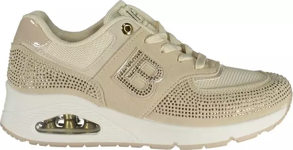 Beige Polyurethane Women Sneaker