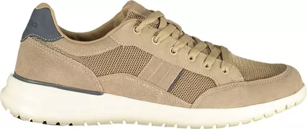 Beige Polyurethane Men's Sneaker