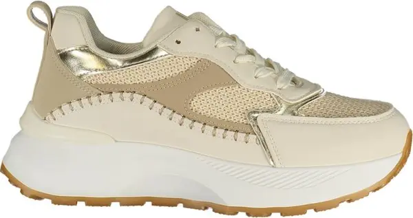 Beige Polyurethane Women's Sneaker