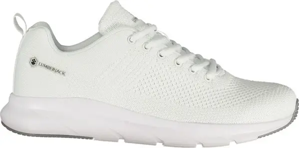 White Polyester Men's Sneaker