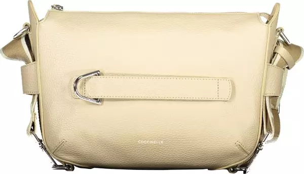 Beige Leather Women Handbag