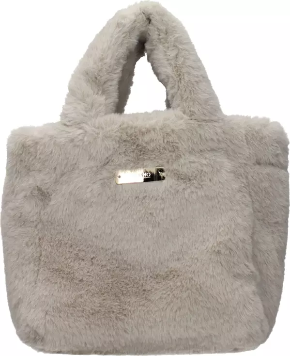 Gray Fur Handbag