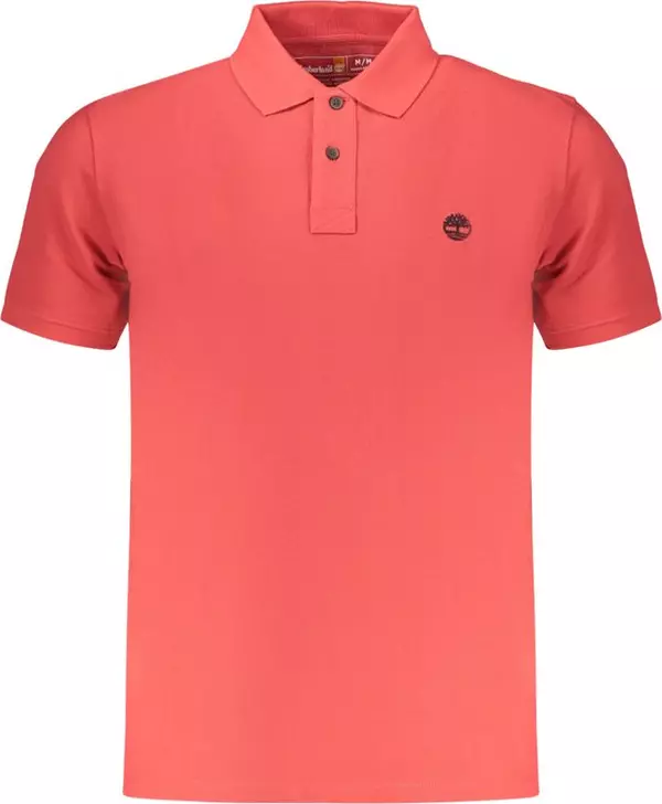 Red Organic Cotton Men Polo