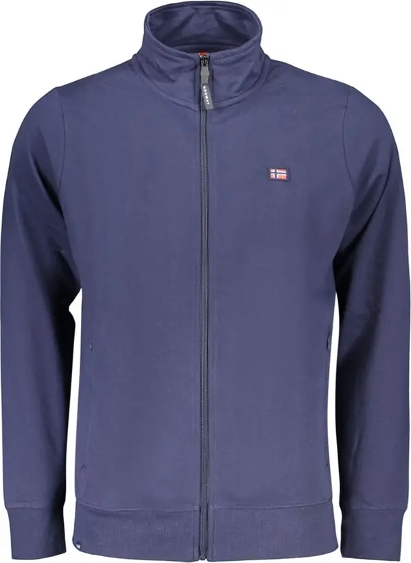 Blue Cotton Men Sweatshirt