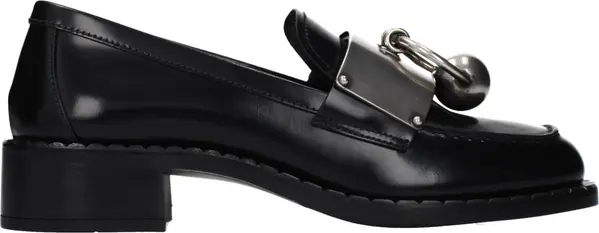 Black Leather Slip-On Loafers