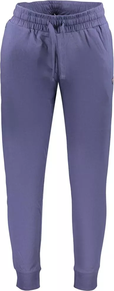 Blue Cotton Men's Track Pant