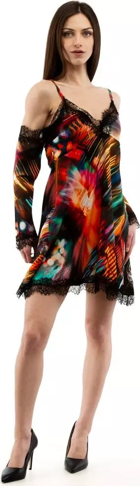 Multicolor Viscose Casual Dress