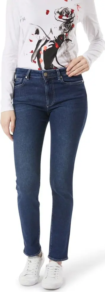Blue Cotton Slim Fit Jeans