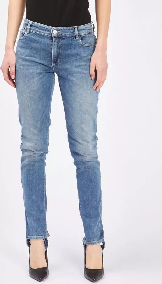 Blue Cotton Slim Fit Jeans