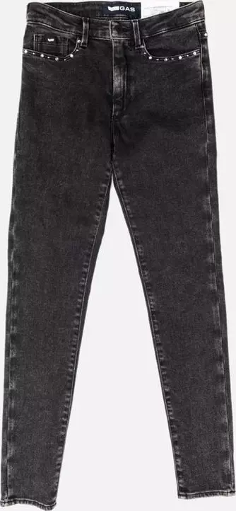 Gray Cotton Skinny Jeans