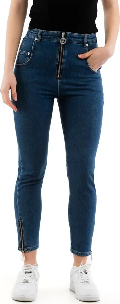 Multicolor Cotton High-Waisted Jean
