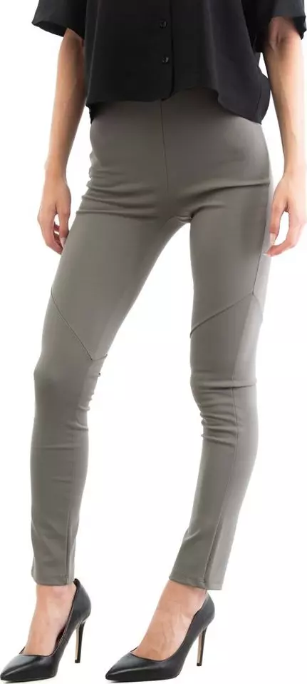 Gray Viscose Skinny Pants
