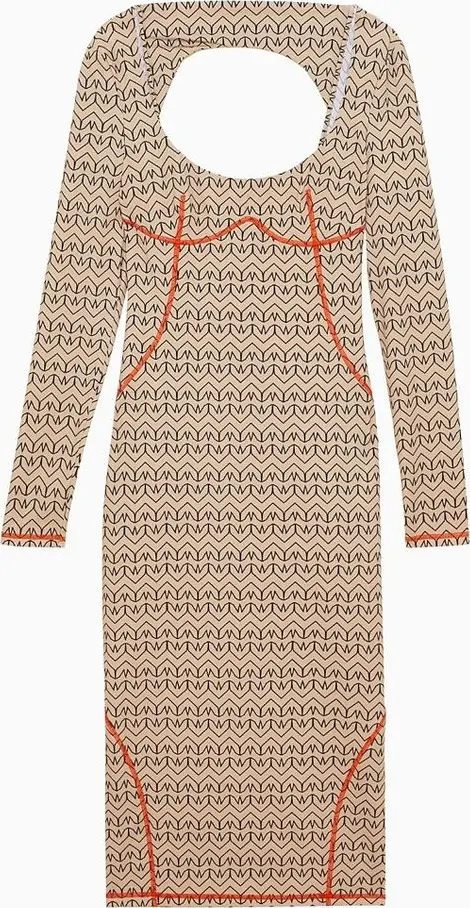 Bicolor Nylon Casual Dress