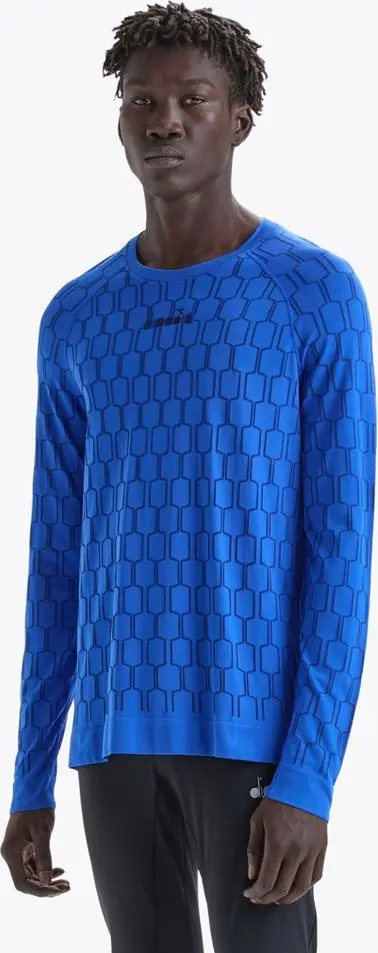 Blue Polyamide Long Sleeve T-Shirt