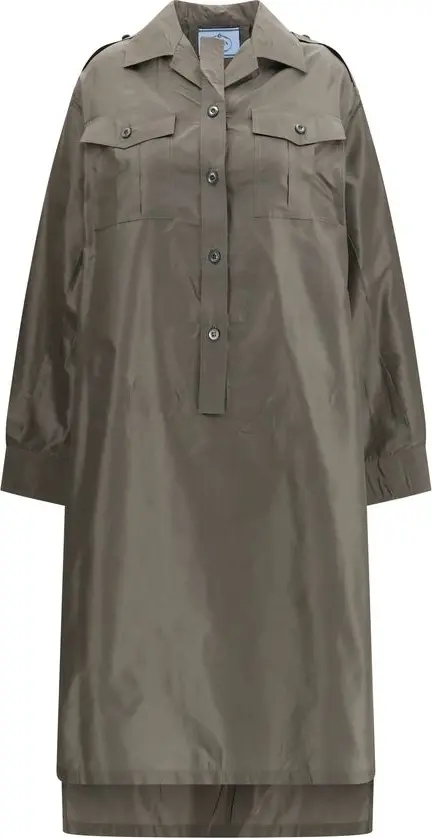 Bicolor Silk Casual Dress