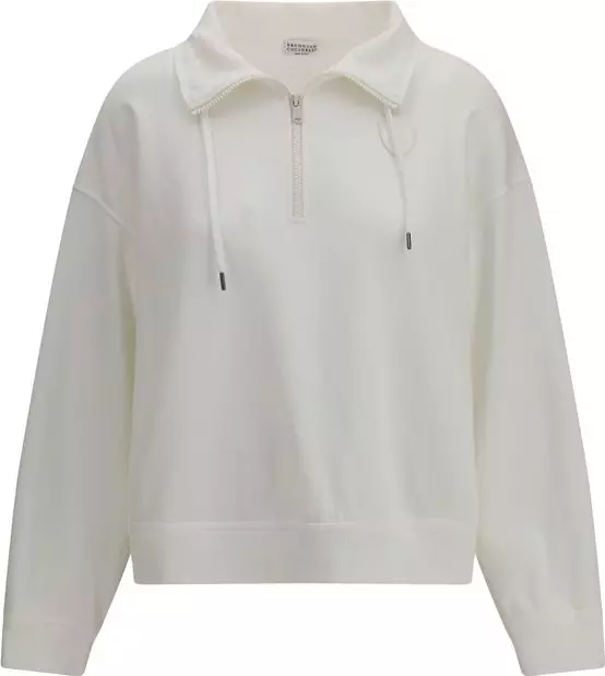 White Cotton Sweatshirt