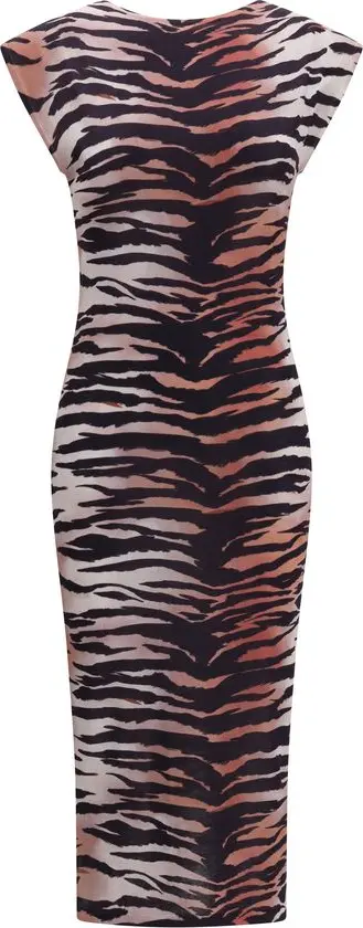 Multicolor Cotton Casual Dress