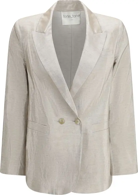 Silver Cotton Blazer