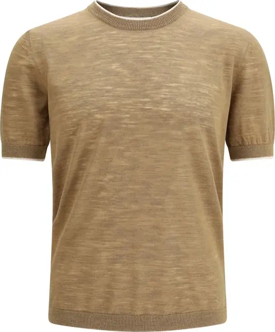 Beige Linen Shortsleeve Shirt