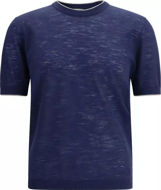 Blue Linen Shortsleeve Shirt