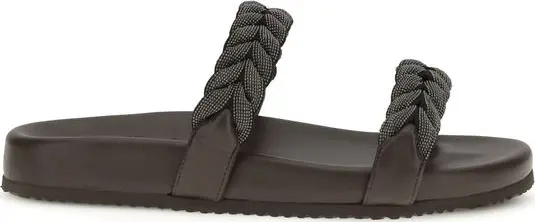 Brown Calf Leather Bos Taurus Flat Sandals