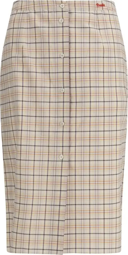 Multicolor Cotton Midi Skirt