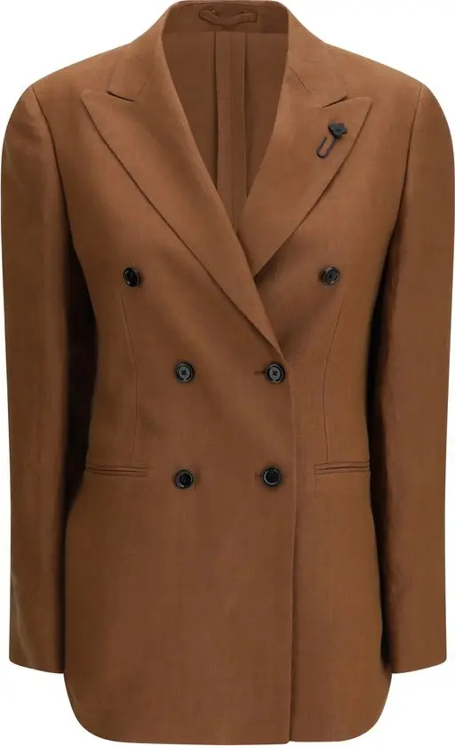 Brown Linen Blazer
