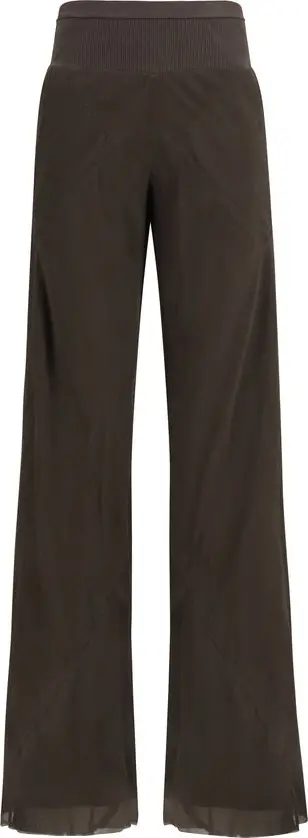 Brown Silk Casual Pants