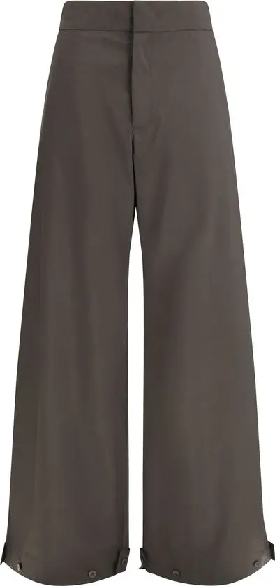Gray Cotton Casual Pants