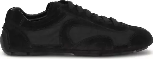 Black Calf Leather Bos Taurus Athletic Sneakers