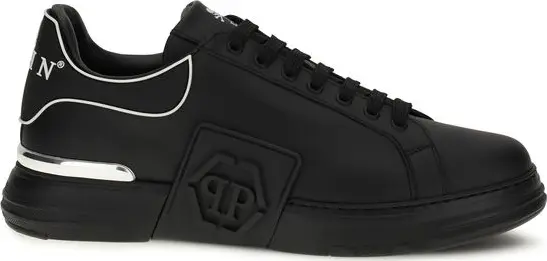 Black Calf Leather Bos Taurus Low Top Sneakers