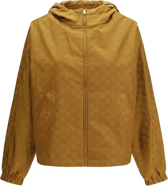 Beige Nylon Shell Jacket