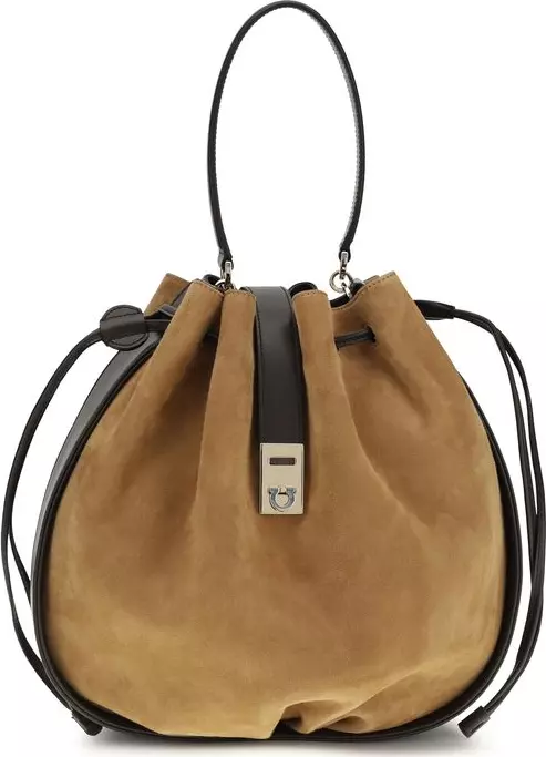Brown Calf Leather Bos Taurus Backet Bag