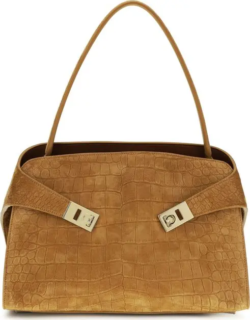 Beige Goatskin Shoulder Bag