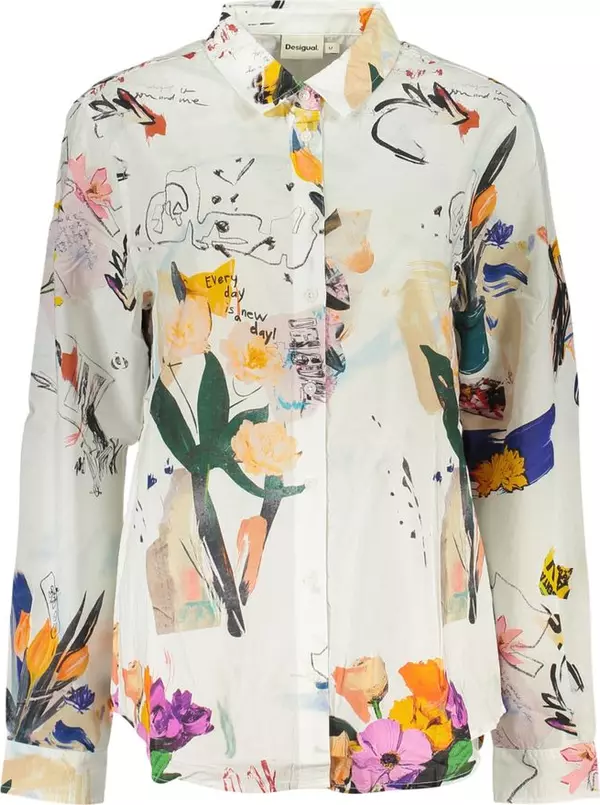 White Cotton Women Shirt
