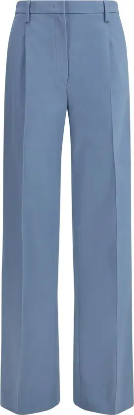Blue Cotton Chino Pants