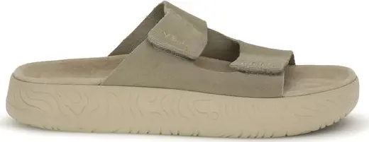 Beige Calf Leather Bos Taurus Flat Sandals